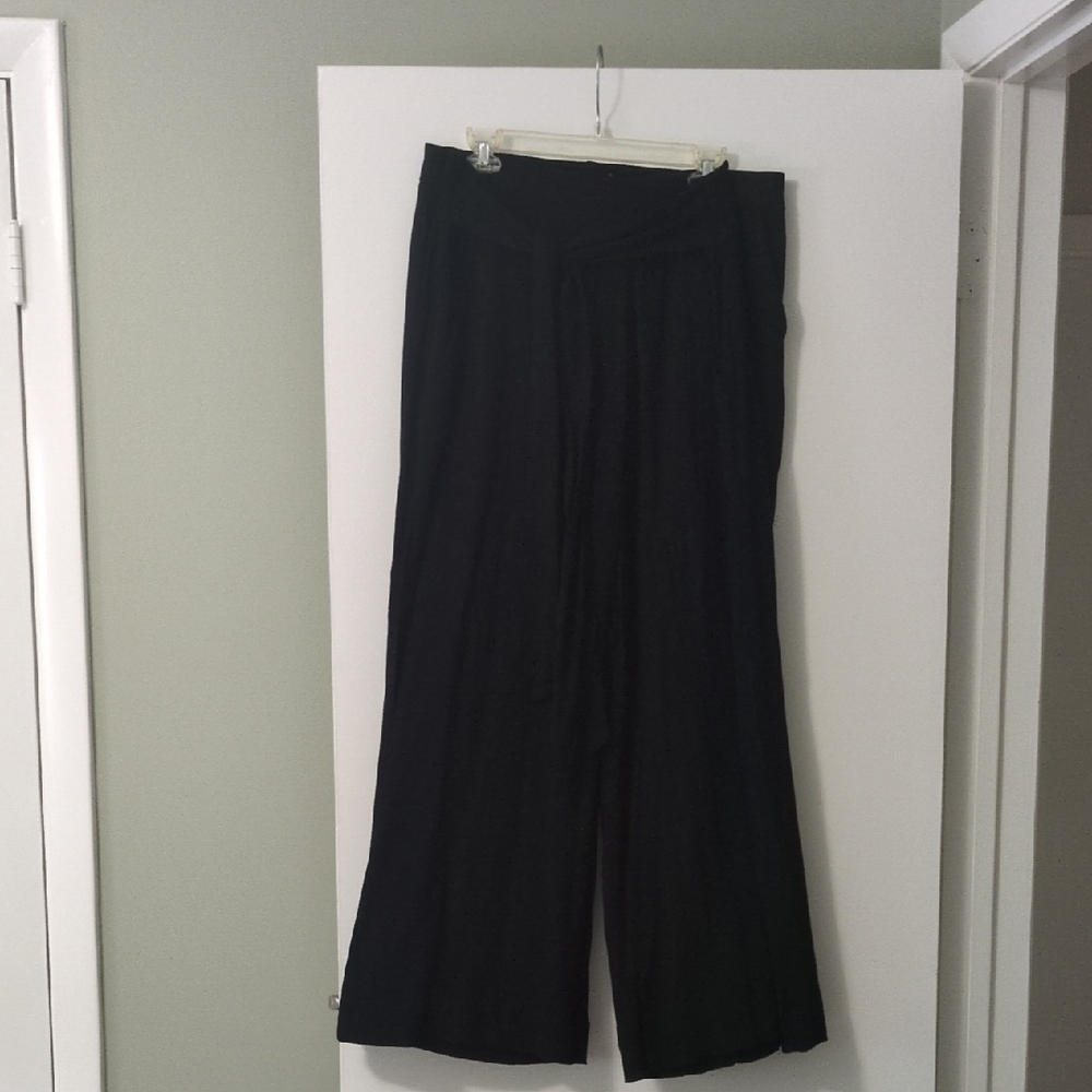 Noonday Collection Black Wide-Leg Pants
